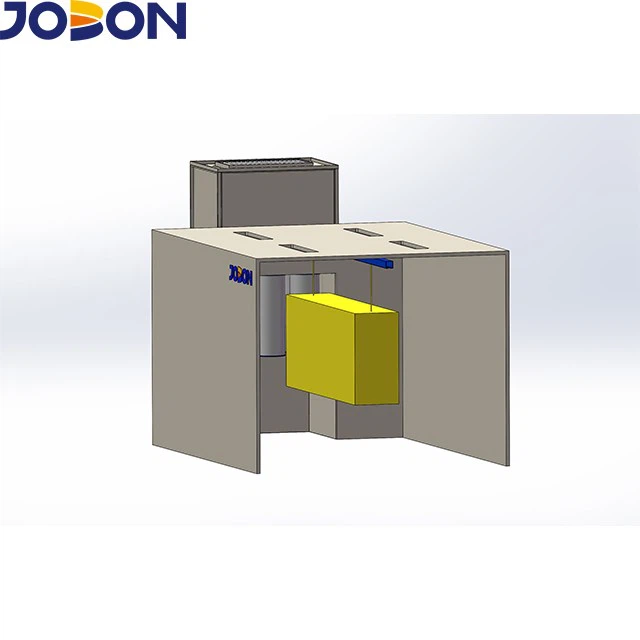 Indoor exhaust powder coating booth